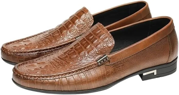 Slip On Low Top Crocodile Pattern Loafers Shoes Classic Business Shoes Male Driving Flats Men's Monk-Strap Shoes Men's Gifts