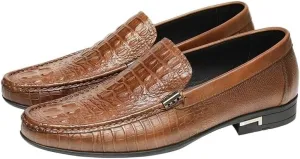 Slip On Low Top Crocodile Pattern Loafers Shoes Classic Business Shoes Male Driving Flats Men's Monk-Strap Shoes Men's Gifts