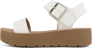 Soda Papaya ~ Women Open Toe Multi-Strap Flatform Sandals