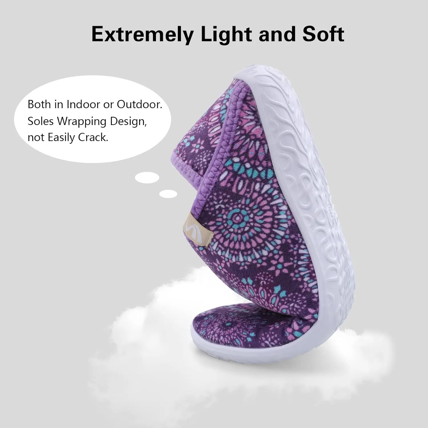 Spesoul Fuzzy House Slippers for Women Men Indoor Closed Back Lightweight Cozy Faux Furry Lining Barefoot House Shoes Slipper Socks for Bedroom Home Office Yoga Outdoor Walking Shoes