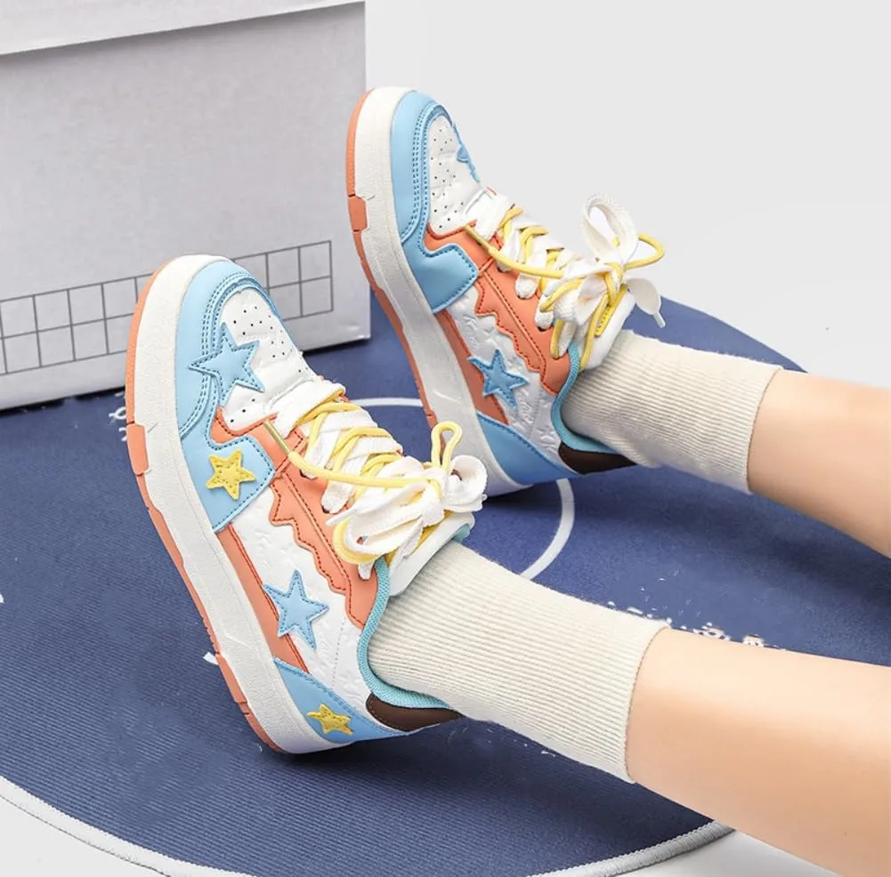 Star Shoes Chunky Sneakers for Women Kawaii Shoes 2025 New Y2K Aesthetic Cute Big Toe Anti-Slip Comfort Unisex