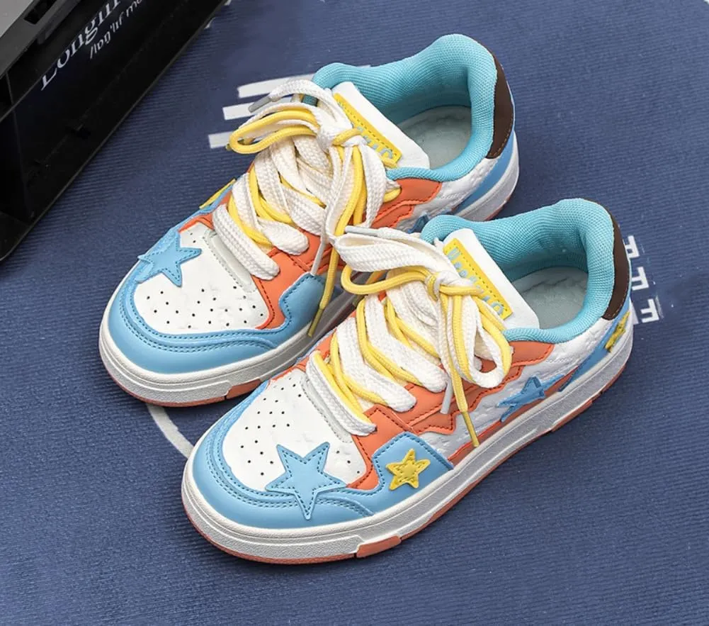 Star Shoes Chunky Sneakers for Women Kawaii Shoes 2025 New Y2K Aesthetic Cute Big Toe Anti-Slip Comfort Unisex