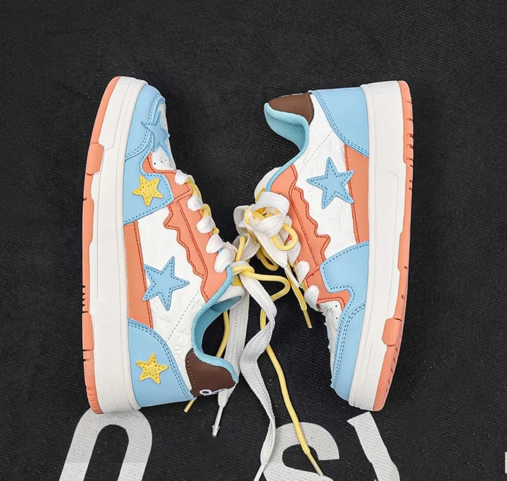 Star Shoes Chunky Sneakers for Women Kawaii Shoes 2025 New Y2K Aesthetic Cute Big Toe Anti-Slip Comfort Unisex
