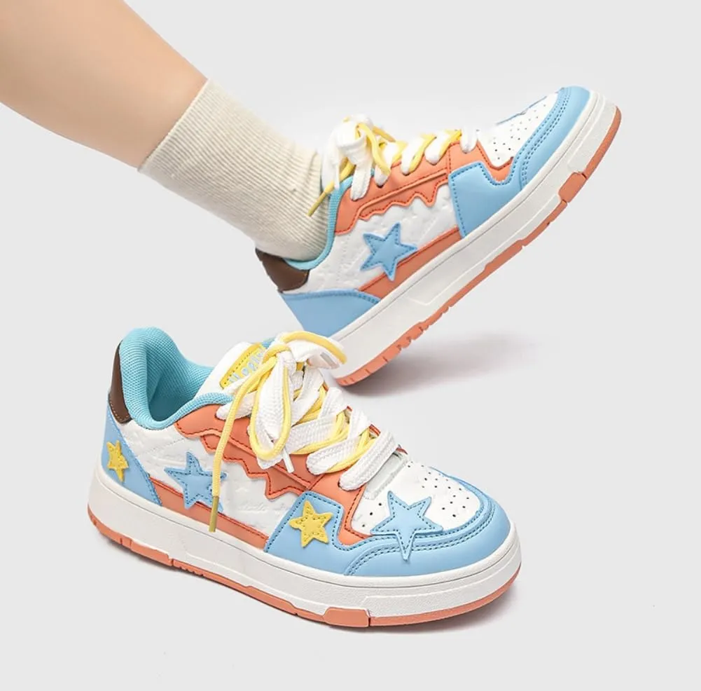 Star Shoes Chunky Sneakers for Women Kawaii Shoes 2025 New Y2K Aesthetic Cute Big Toe Anti-Slip Comfort Unisex