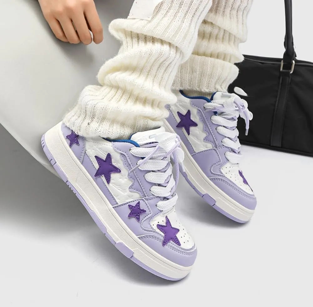 Star Shoes Chunky Sneakers for Women Kawaii Shoes 2025 New Y2K Aesthetic Cute Big Toe Anti-Slip Comfort Unisex