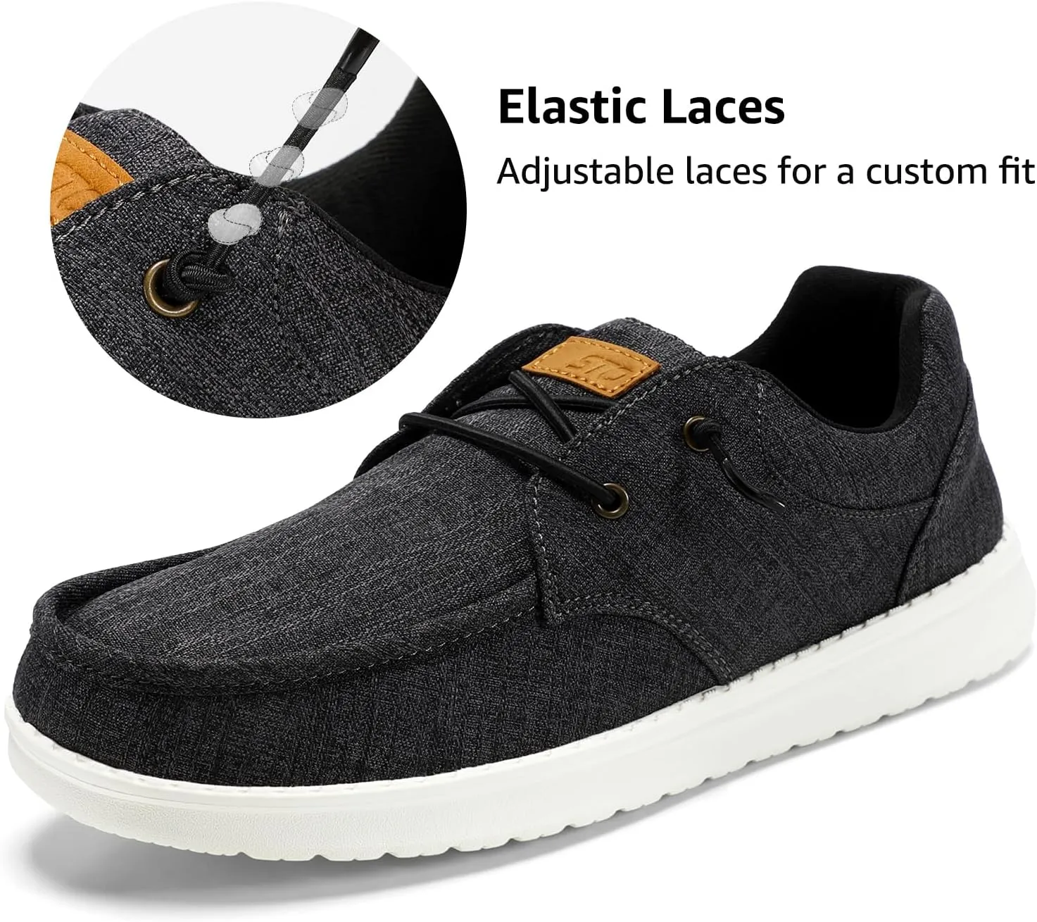 STQ Men's Lace up Loafers丨Orthopedic Ultralight Boat Casual Shoes with Arth Support