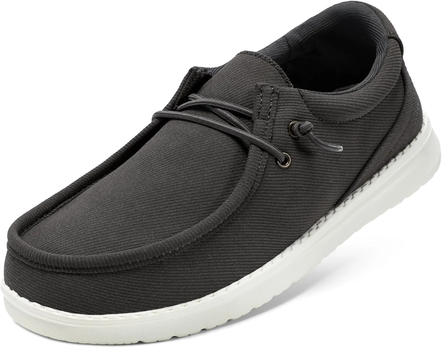 STQ Men's Orthopedic Lace up Loafers Ultralight Casual Boat Shoes with Arch Support