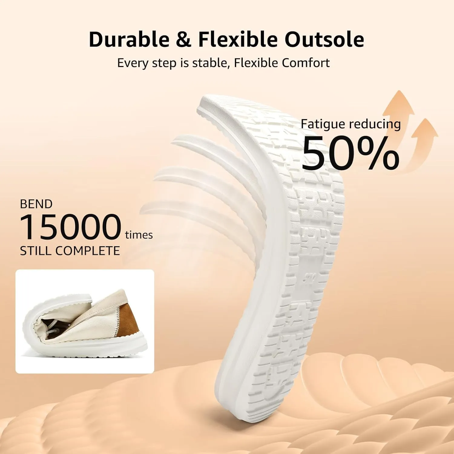 STQ Women's Boat Shoes with Orthopedic Insole Slip On Business Casual Shoes for Plantar Fasciitis Lightweight Loafers