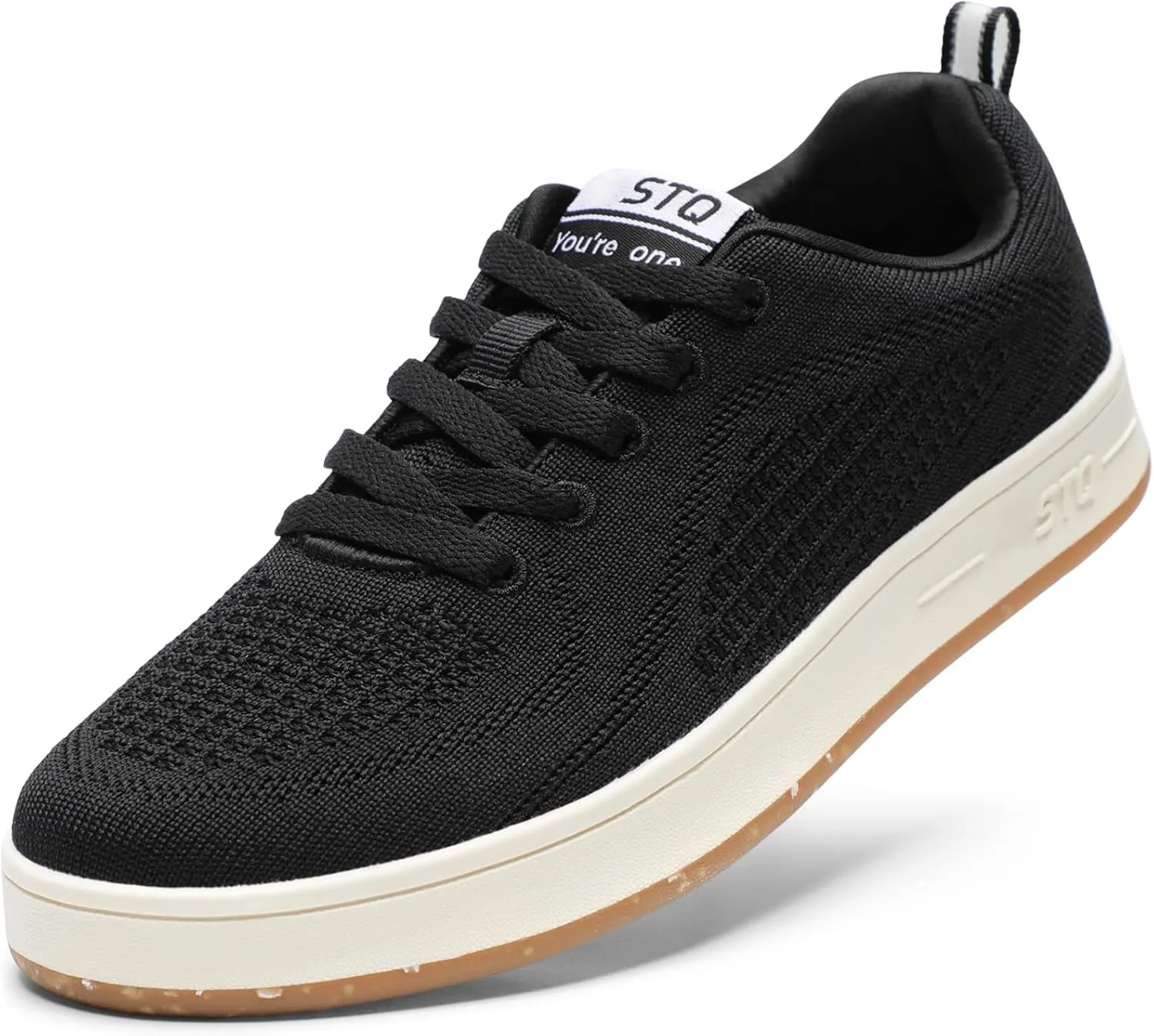 STQ Womens Lace Up Fashion Sneakers Business Casual Shoes | Breathable Mesh Upper Walking Shoes