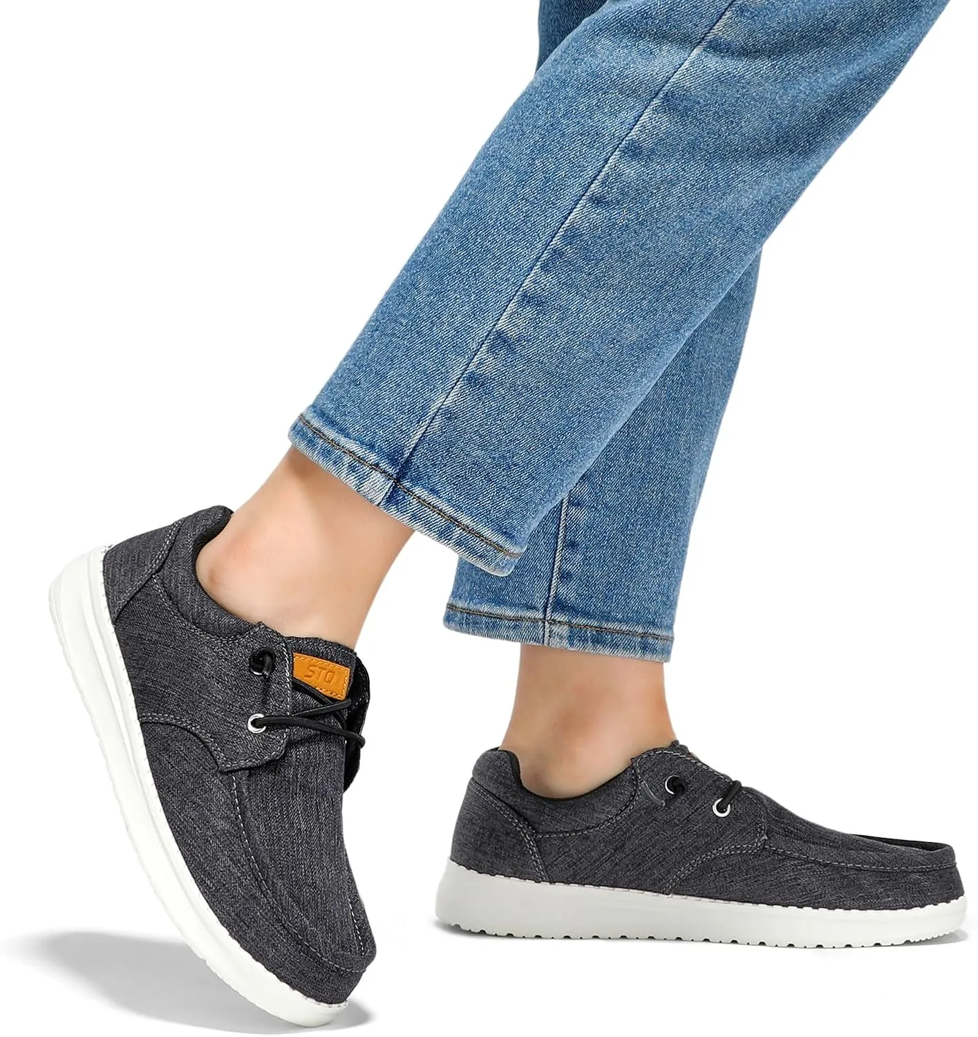STQ Women's Lace up Loafers丨Orthopedic Comfotable Ultralight Boat Casual Shoes with Arth Support