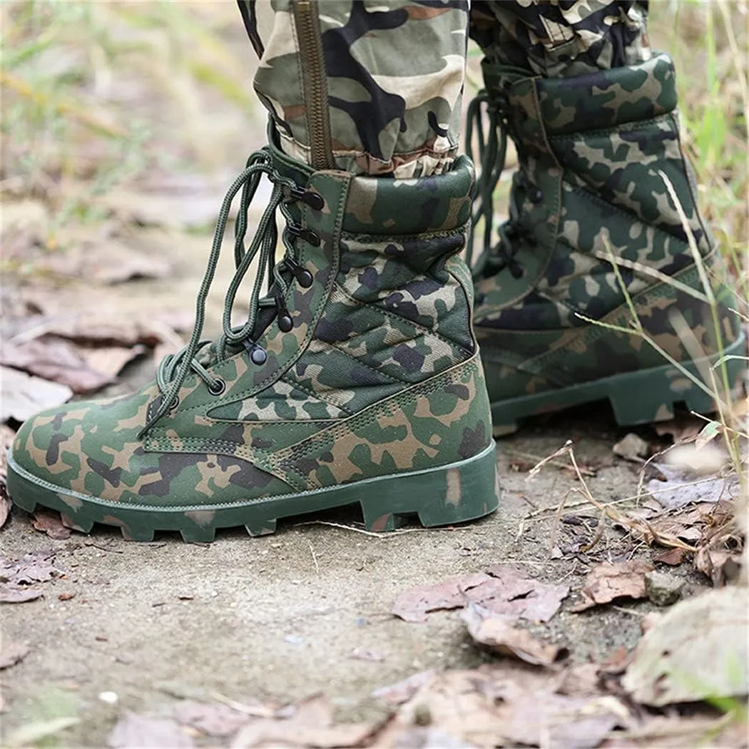 Tactical Military Army Boots, Outdoor Trekking Climbing Sports Sneakers, Men Camo Combat Hiking Shoes