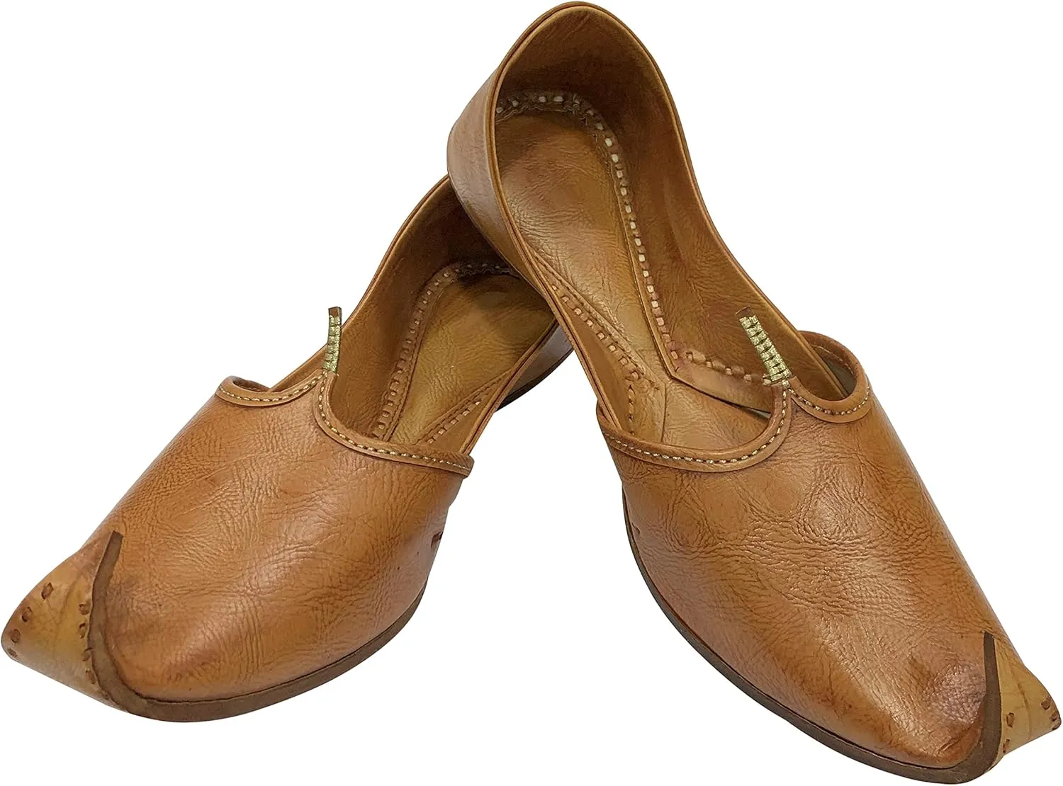 Tan Mens Khussa Shoes Mojari Ethnic Boho Rajasthani Jaipuri Punjabi Jutti