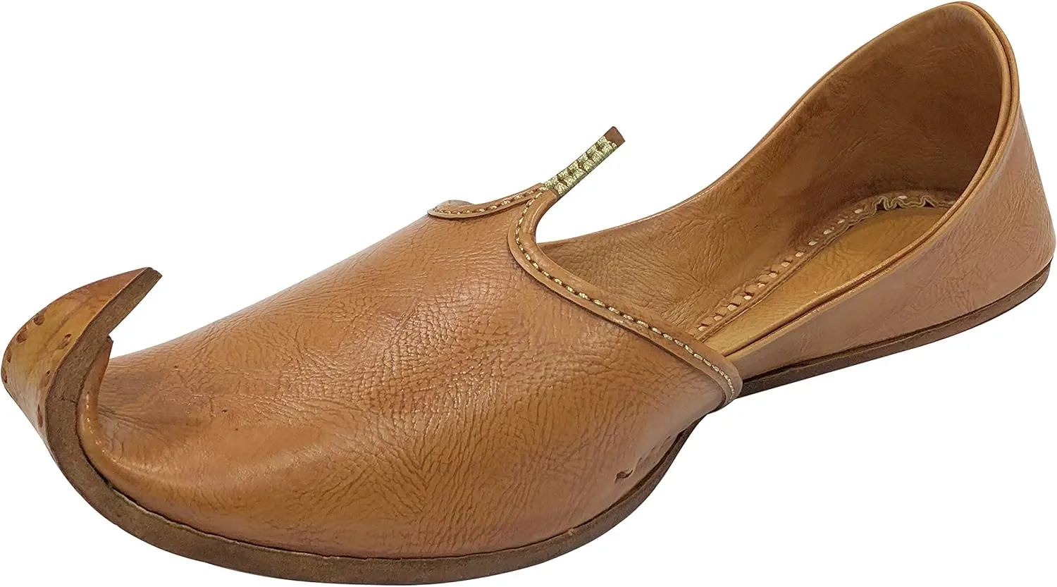 Tan Mens Khussa Shoes Mojari Ethnic Boho Rajasthani Jaipuri Punjabi Jutti
