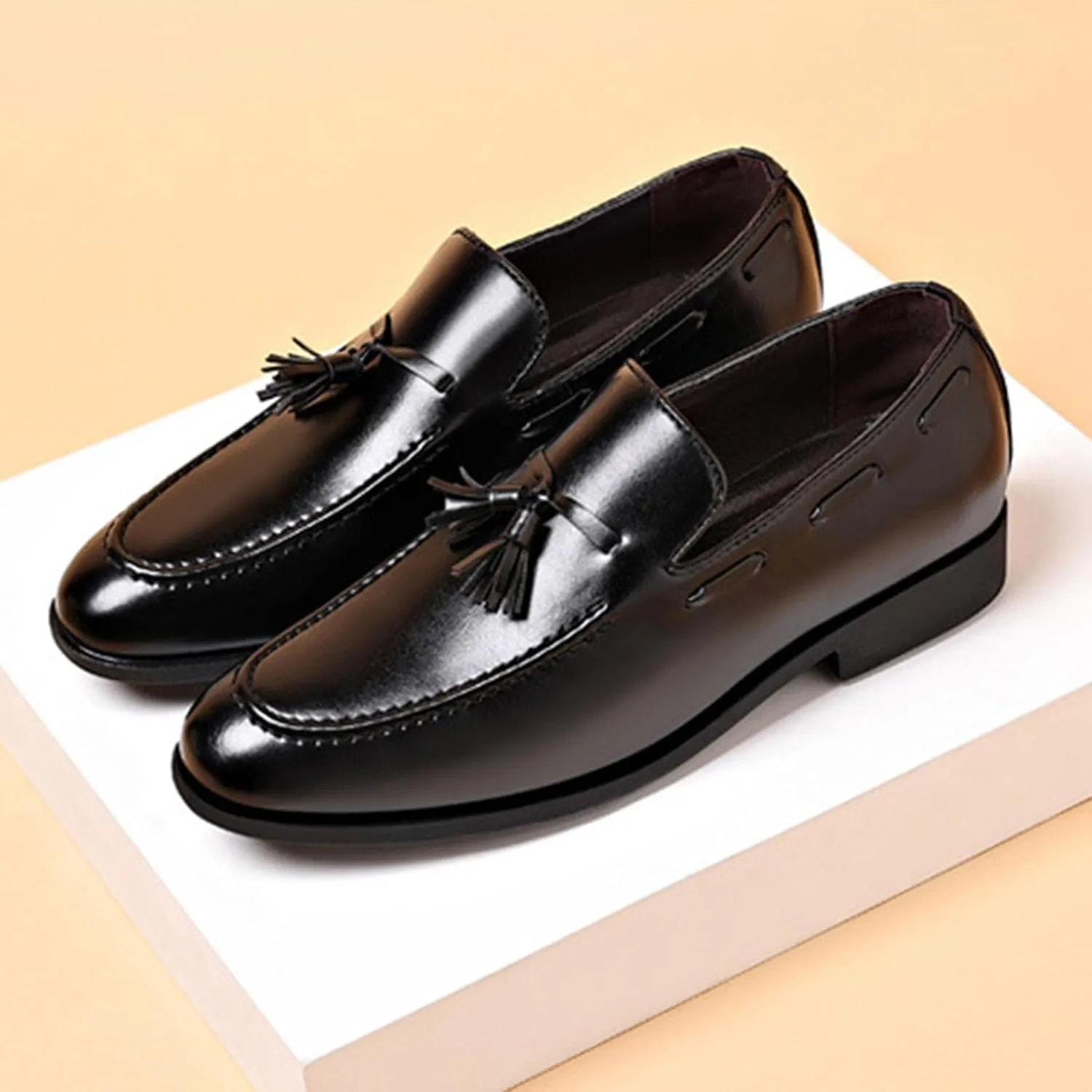 Tassel Loafers Men Fashion Slip on Dress Shoes Driving Flats Comfy Lightweight Workout Shoe Black Brown Hiking Party Footwear