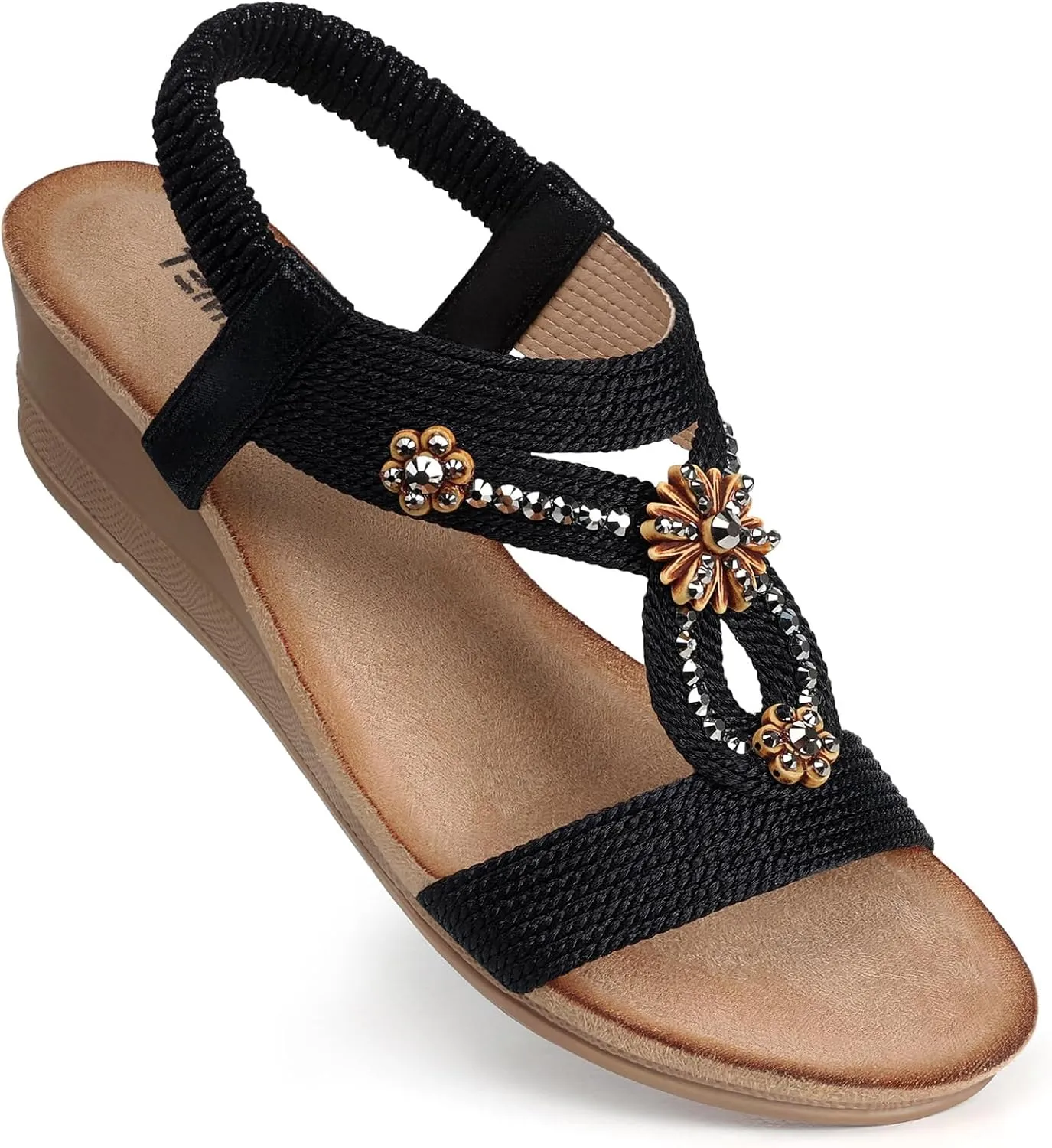 TEMOFON Womens Sandals Wedge Low: Wedge Sandal Women Dressy Summer