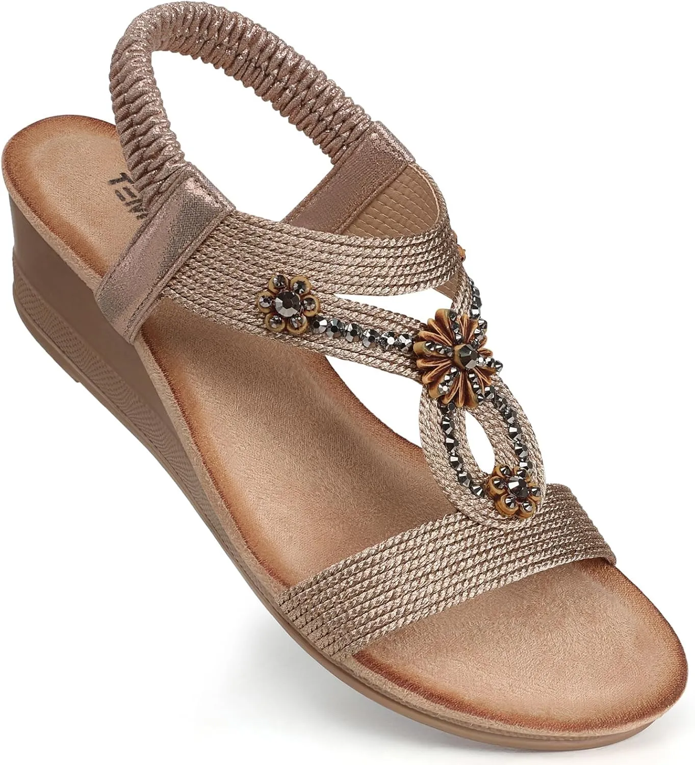 TEMOFON Womens Sandals Wedge Low: Wedge Sandal Women Dressy Summer