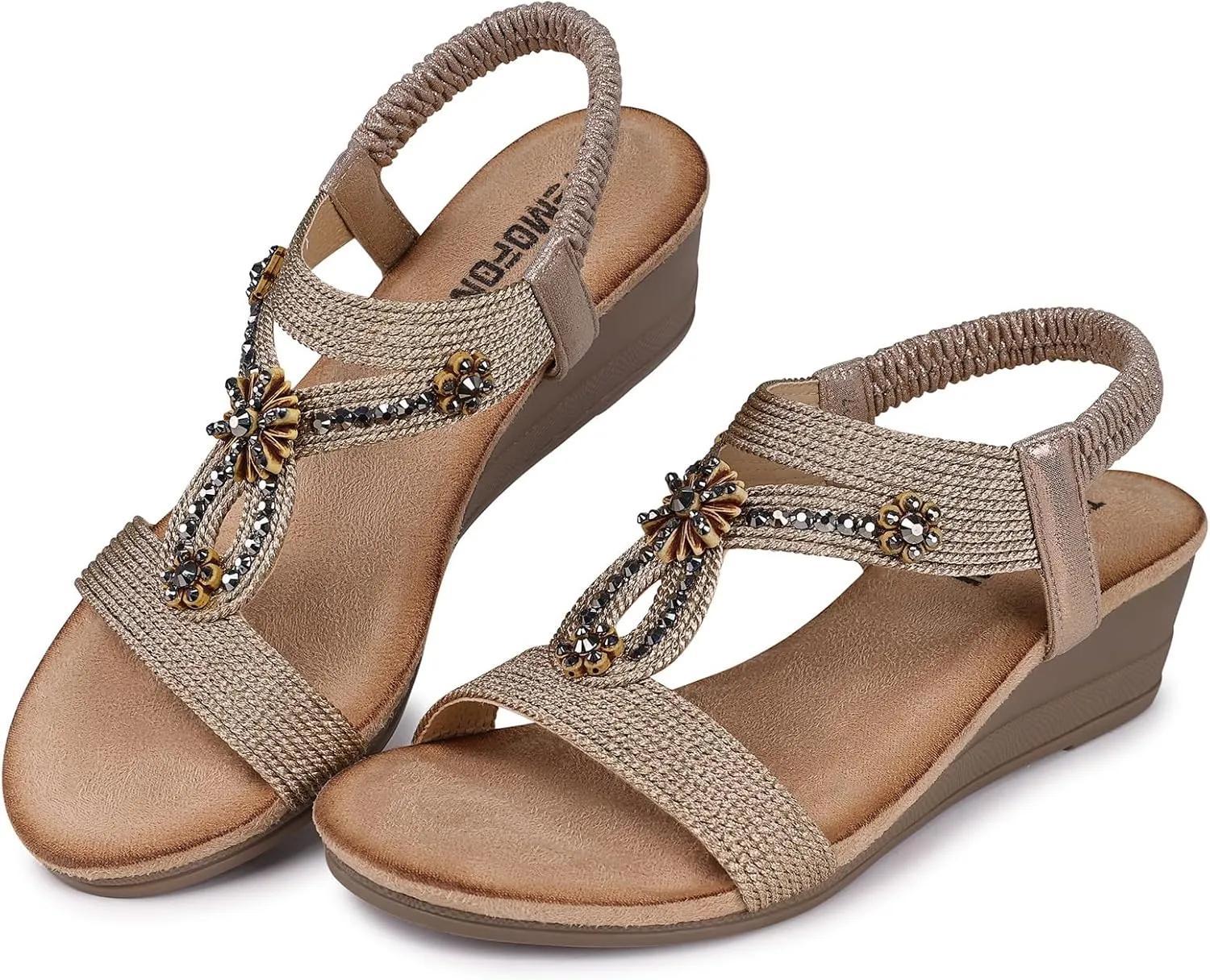 TEMOFON Womens Sandals Wedge Low: Wedge Sandal Women Dressy Summer