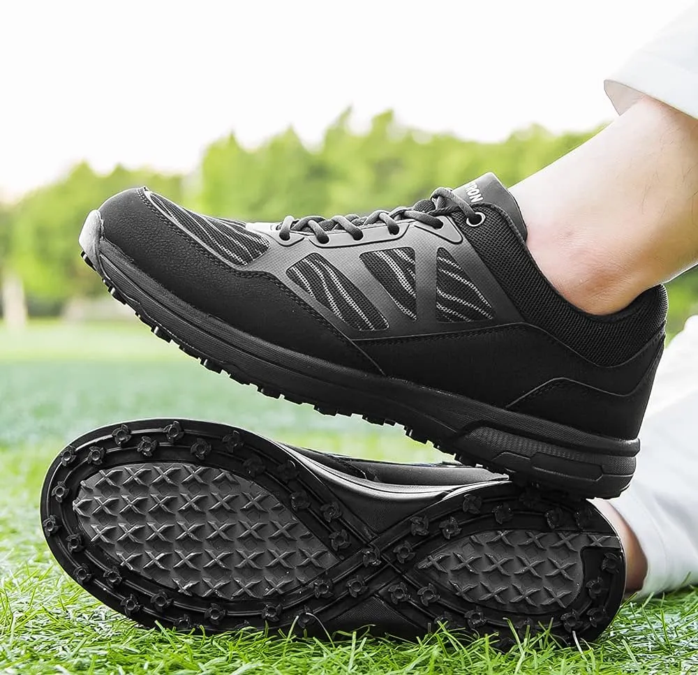 THESTRON 2021 Men Golf Shoes Professional Spikes Golf Sport Sneakers Waterproof Mens Trainers Golfing