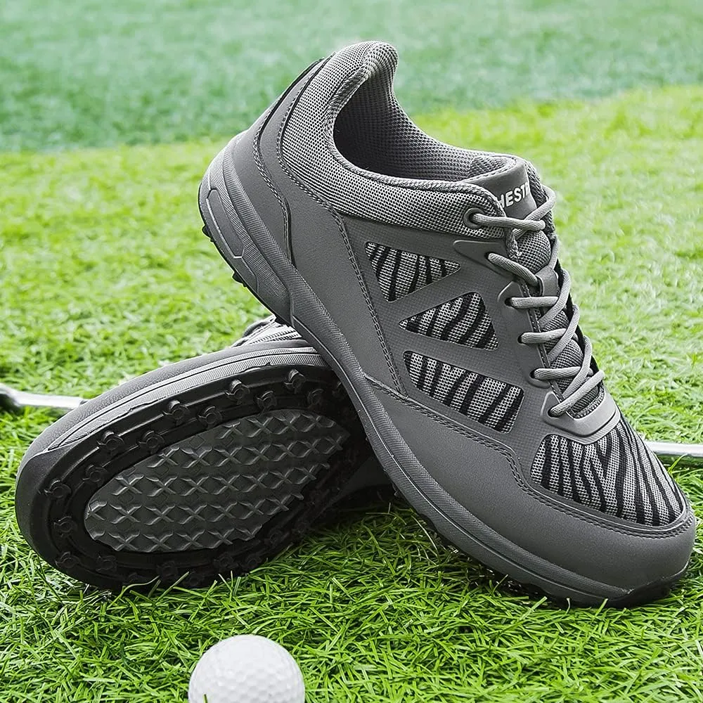 THESTRON 2021 Men Golf Shoes Professional Spikes Golf Sport Sneakers Waterproof Mens Trainers Golfing