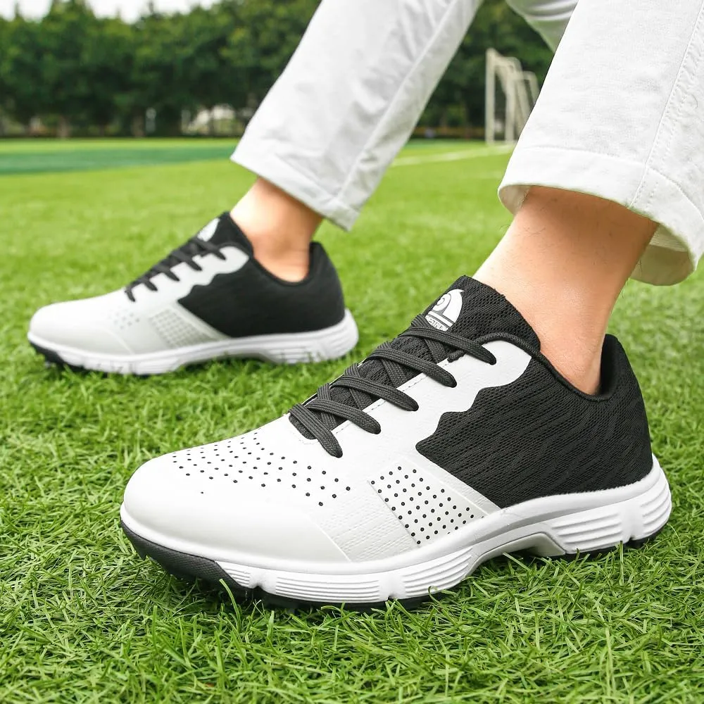 THESTRON Professional Golf Shoes for Men 7 Spikes Non-Slip Outdoor Golf Sport Training Sneakers Mens Comfortable Sport Shoes for Golfing Size 7-15