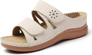 Tilocow Sandals Women Wedge Shoes - Orthopedic Comfortable Arch Support Platform Sandals for Women Wedge Summer Dressy Casual Bunion Breathable Shoes