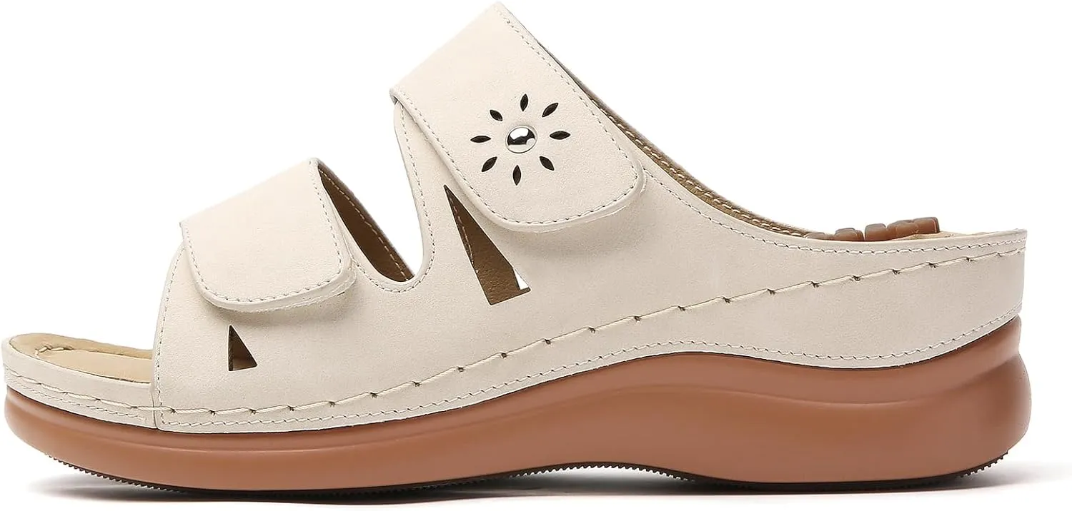 Tilocow Sandals Women Wedge Shoes - Orthopedic Comfortable Arch Support Platform Sandals for Women Wedge Summer Dressy Casual Bunion Breathable Shoes