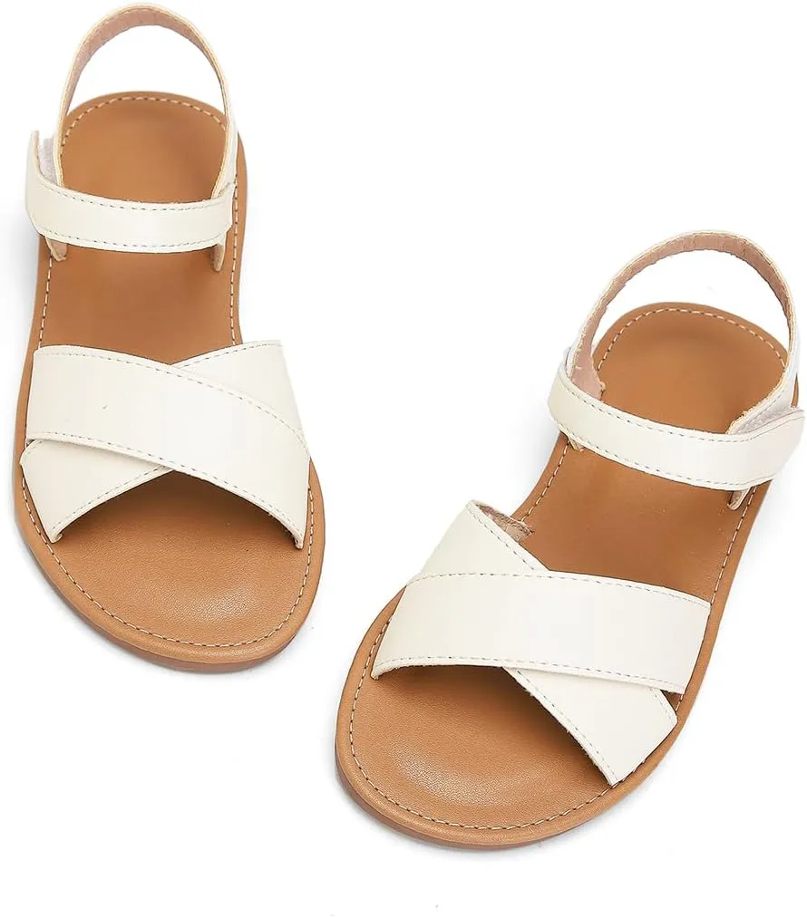 Toddler Girls Sandals Summer Flats Dress Shoes for Baby Little Kids Girl