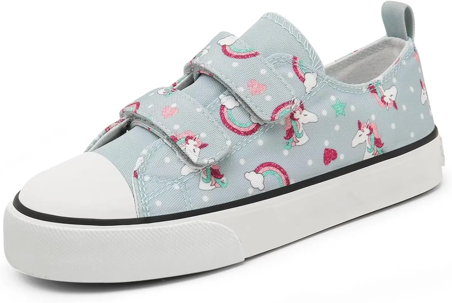 Toddler Little Kid Cushioned Canvas Shoes Slip On Sneakers Soft and Durable