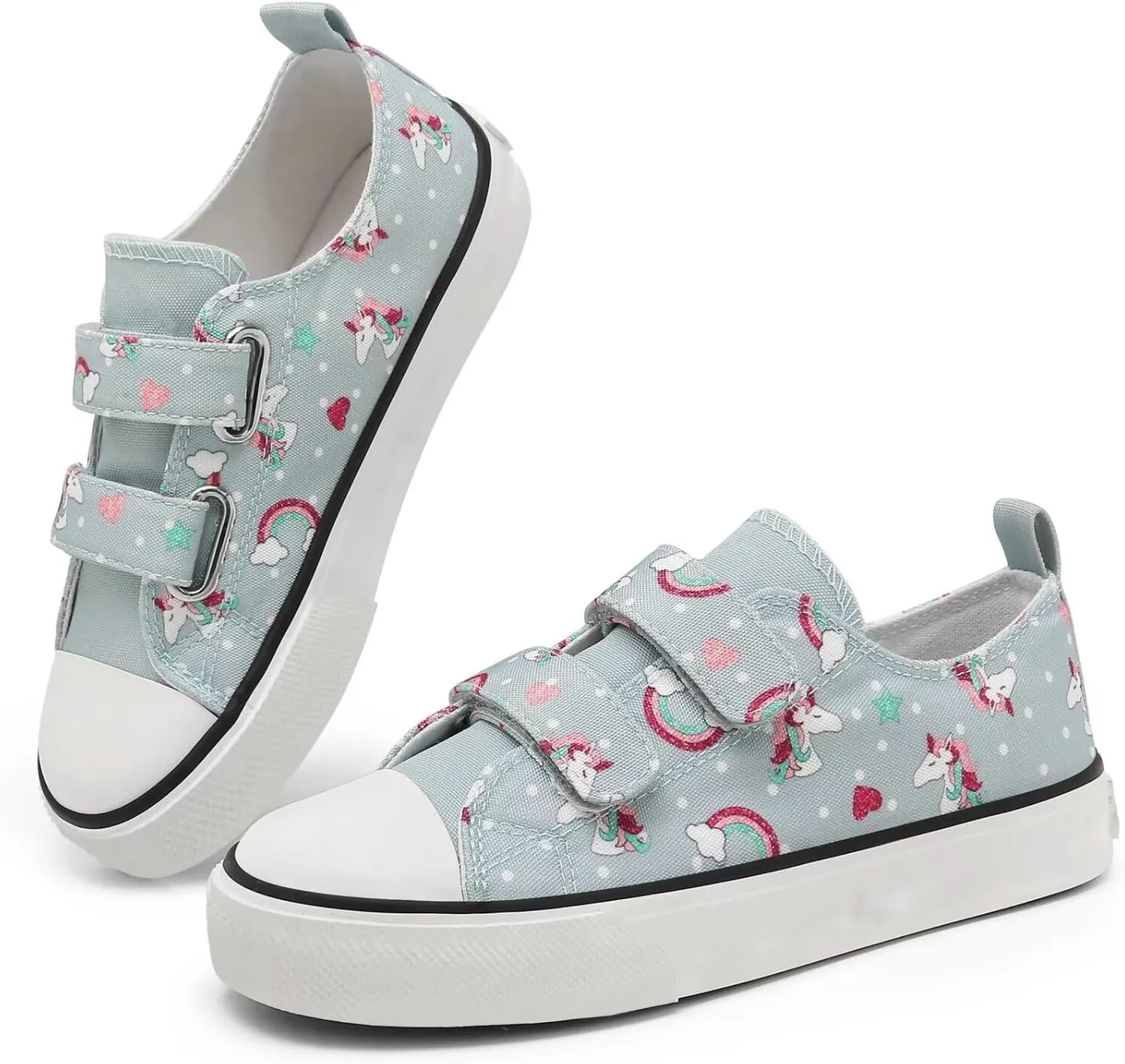 Toddler Little Kid Cushioned Canvas Shoes Slip On Sneakers Soft and Durable