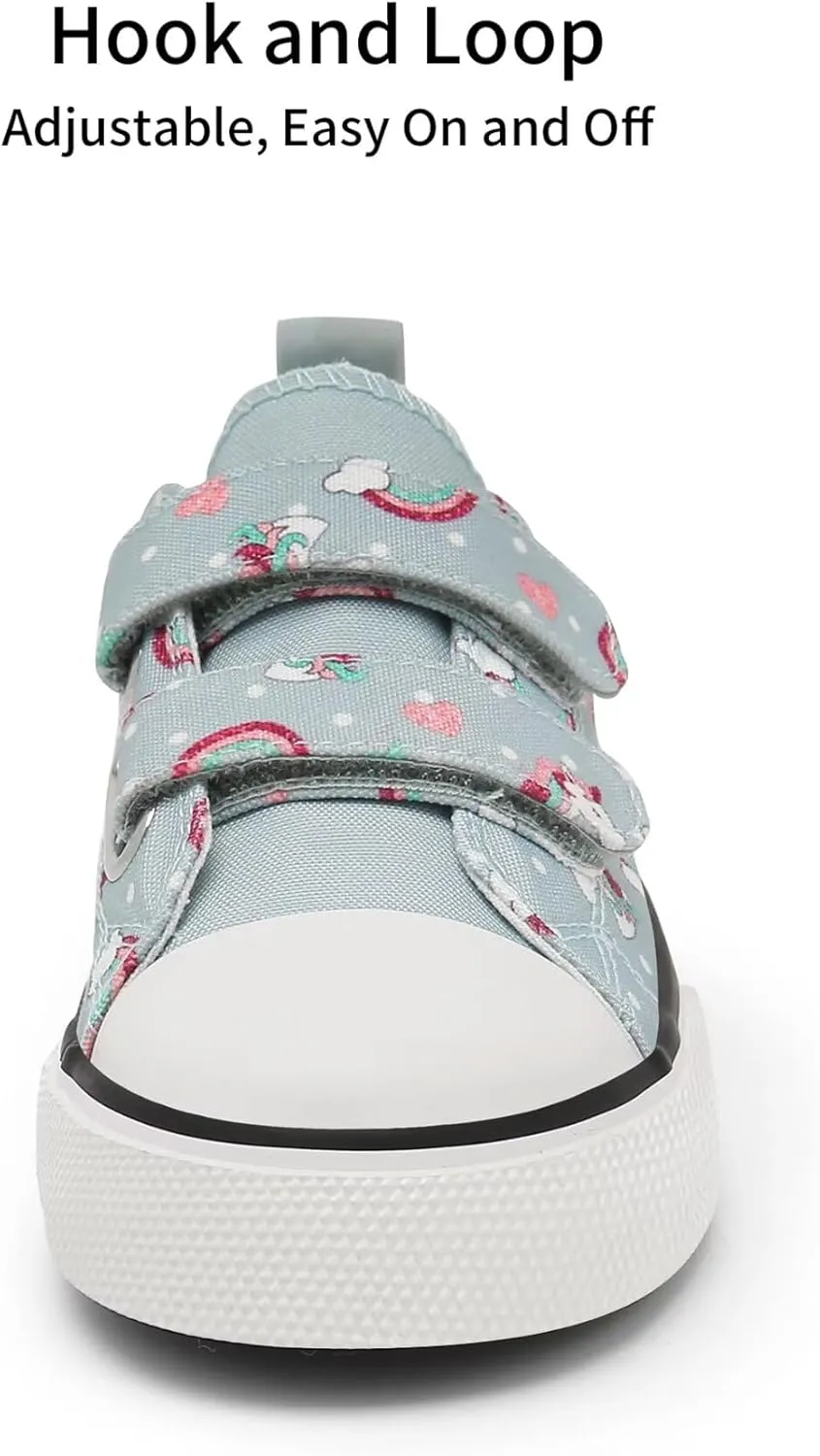 Toddler Little Kid Cushioned Canvas Shoes Slip On Sneakers Soft and Durable