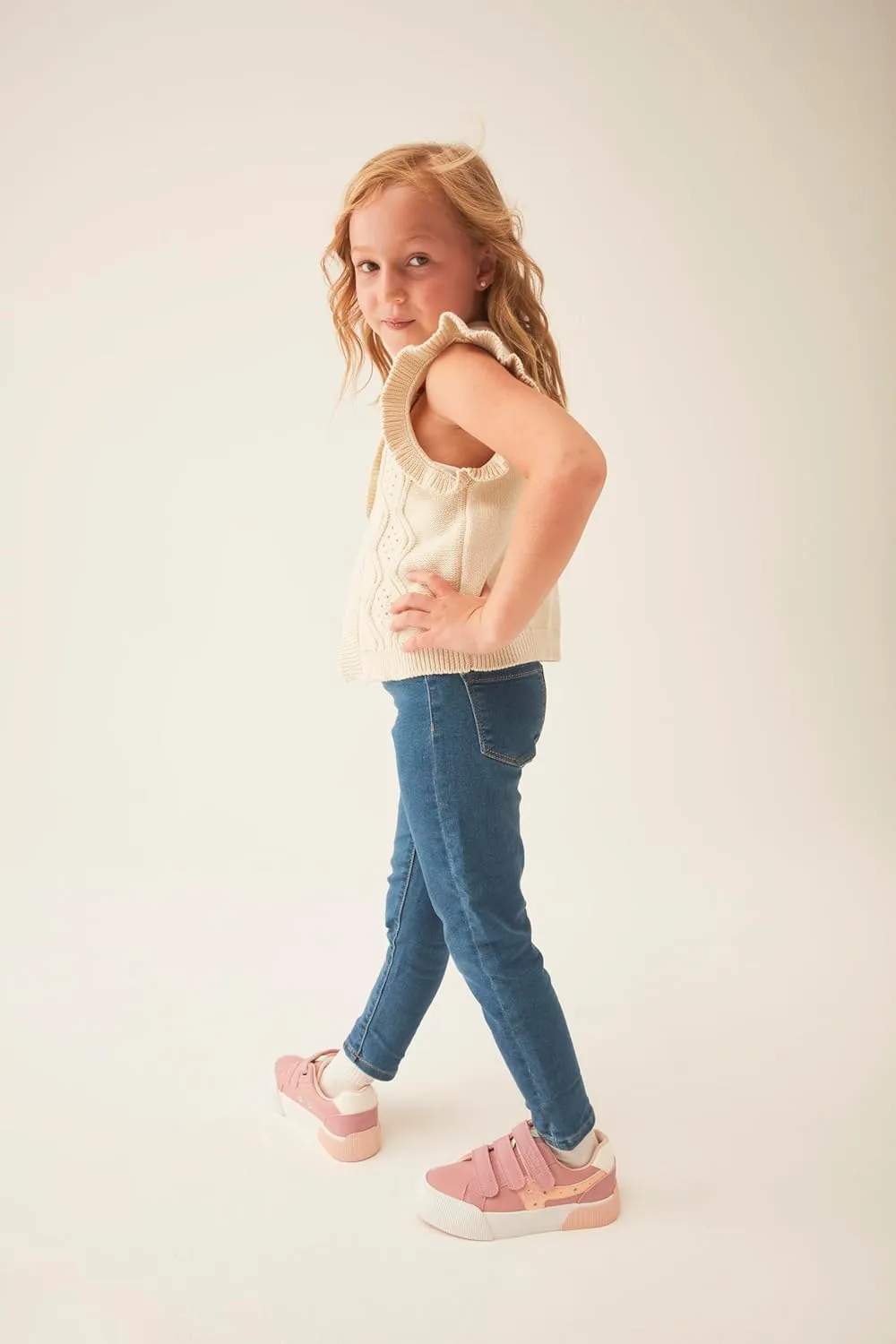 Toddler Sneakers for Girls - Lightweight Shoes with Soft Soles & Adjustable Strap, Arch Support & Breathable Design - Washable & Stylish