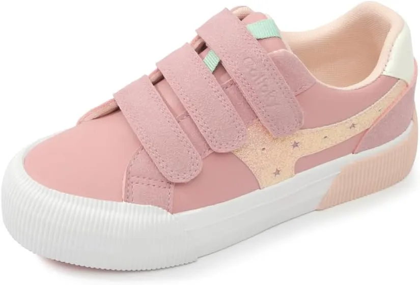 Toddler Sneakers for Girls - Lightweight Shoes with Soft Soles & Adjustable Strap, Arch Support & Breathable Design - Washable & Stylish