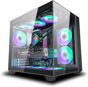 TWELF Pathfinder 77 Gaming Desktop – Ryzen 7 7700X, RX 9070XT 16GB, 32GB DDR5, Dual M.2 NVMe SSD (1TB   256GB), WiFi 7, Windows 11 Pro, Liquid Cooling   Mystery Gift