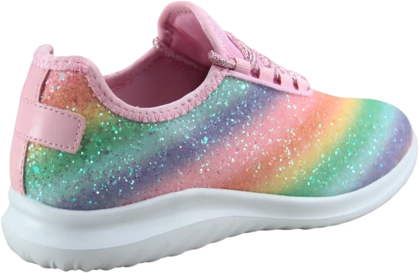 TZ Lotus-08 Women's Comfort Slip On Fashion Color Glitter Walking Runing Flat Heel Sneakers Shoes