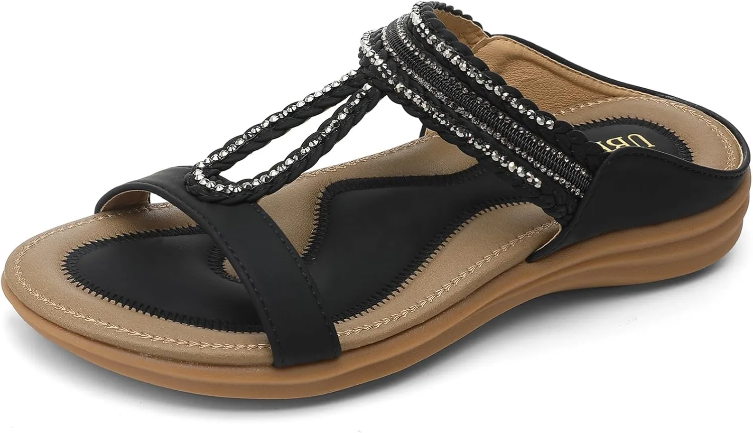 UBFEN Womens Slides Walking Sandals Comfortable Platform Slip On Dressy Summer