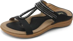 UBFEN Womens Slides Walking Sandals Comfortable Platform Slip On Dressy Summer