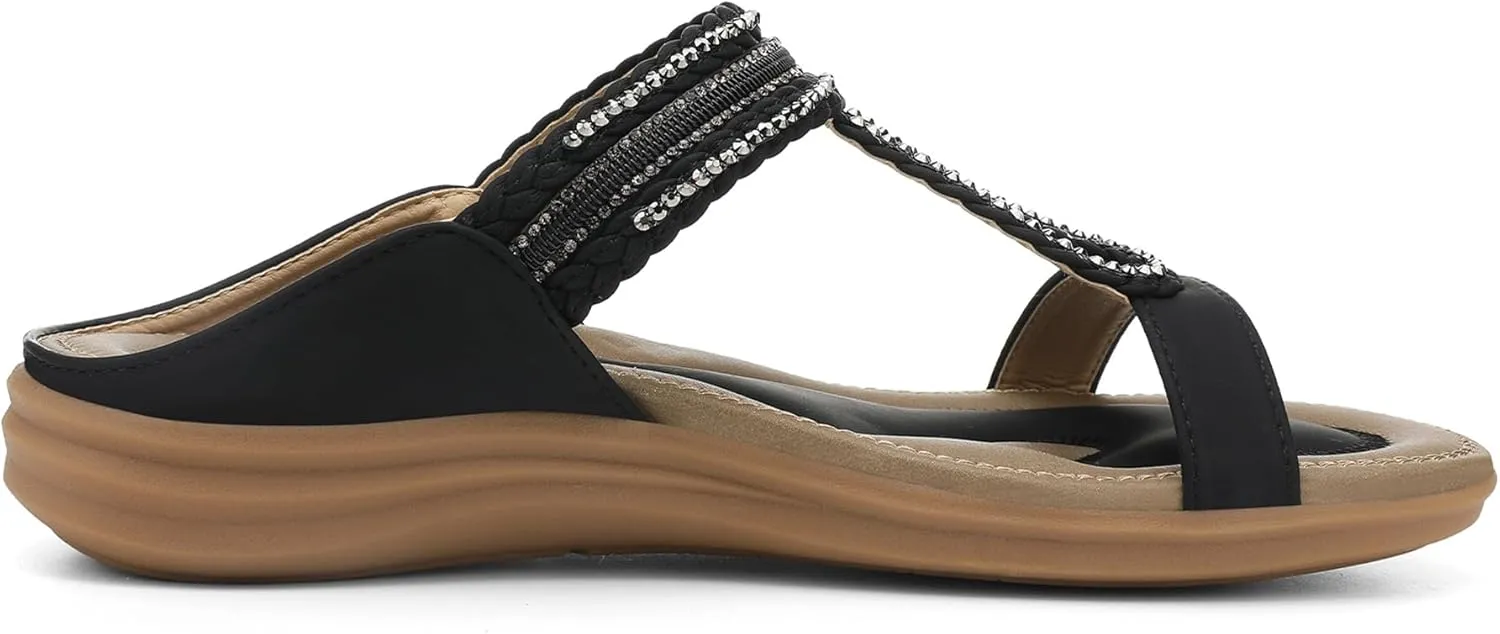 UBFEN Womens Slides Walking Sandals Comfortable Platform Slip On Dressy Summer