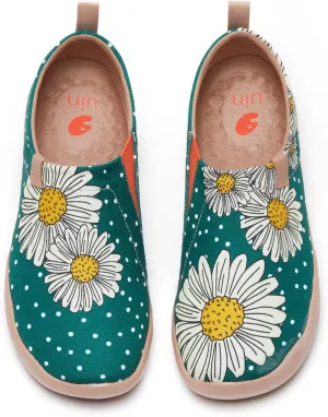 UIN Women's Blossom Slip On Shoes Colorful Comfortable Lightweight Art Travel Sneakers Casual Floral Stylish Everyday Loafers