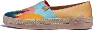 UIN Women's Espadrilles Slip On Lightweight Walking Casual Loafers Comfortable Art Painted Travel Shoes Marbella Series