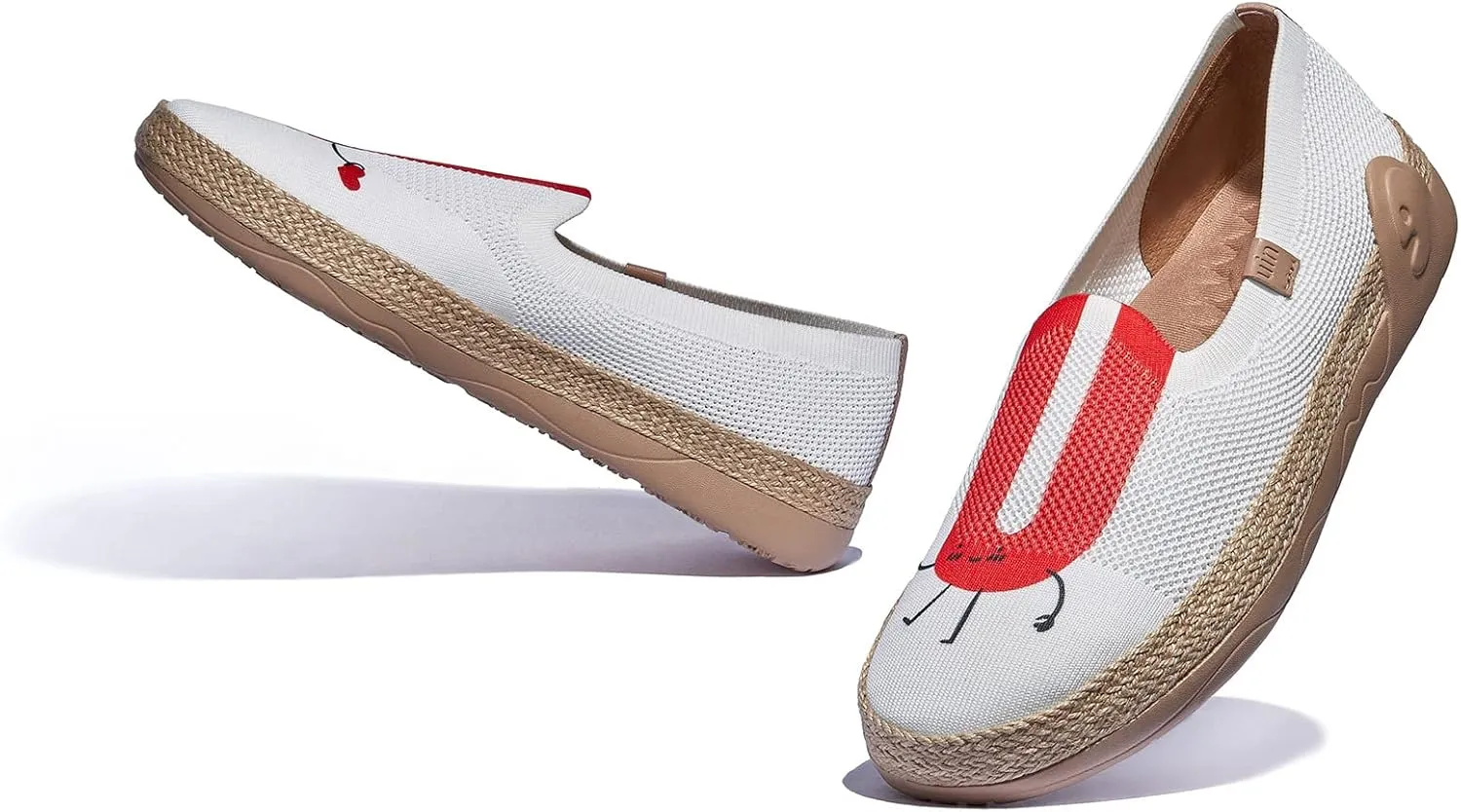 UIN Women's Espadrilles Slip On Lightweight Walking Casual Loafers Comfortable Art Painted Travel Shoes Marbella Series