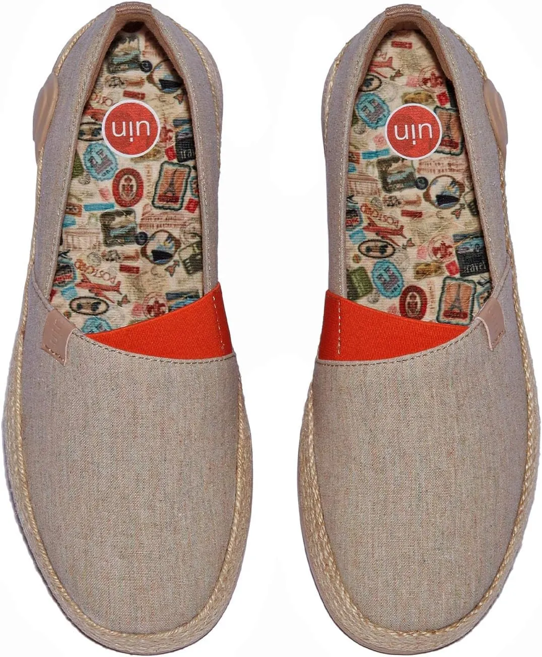 UIN Women's Espadrilles Slip On Lightweight Walking Casual Loafers Comfortable Art Painted Travel Shoes Marbella Series