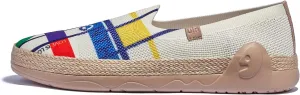UIN Women's Espadrilles Slip On Lightweight Walking Casual Loafers Comfortable Art Painted Travel Shoes Marbella Series
