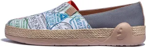 UIN Women's Espadrilles Slip On Lightweight Walking Casual Loafers Comfortable Art Painted Travel Shoes Marbella Series