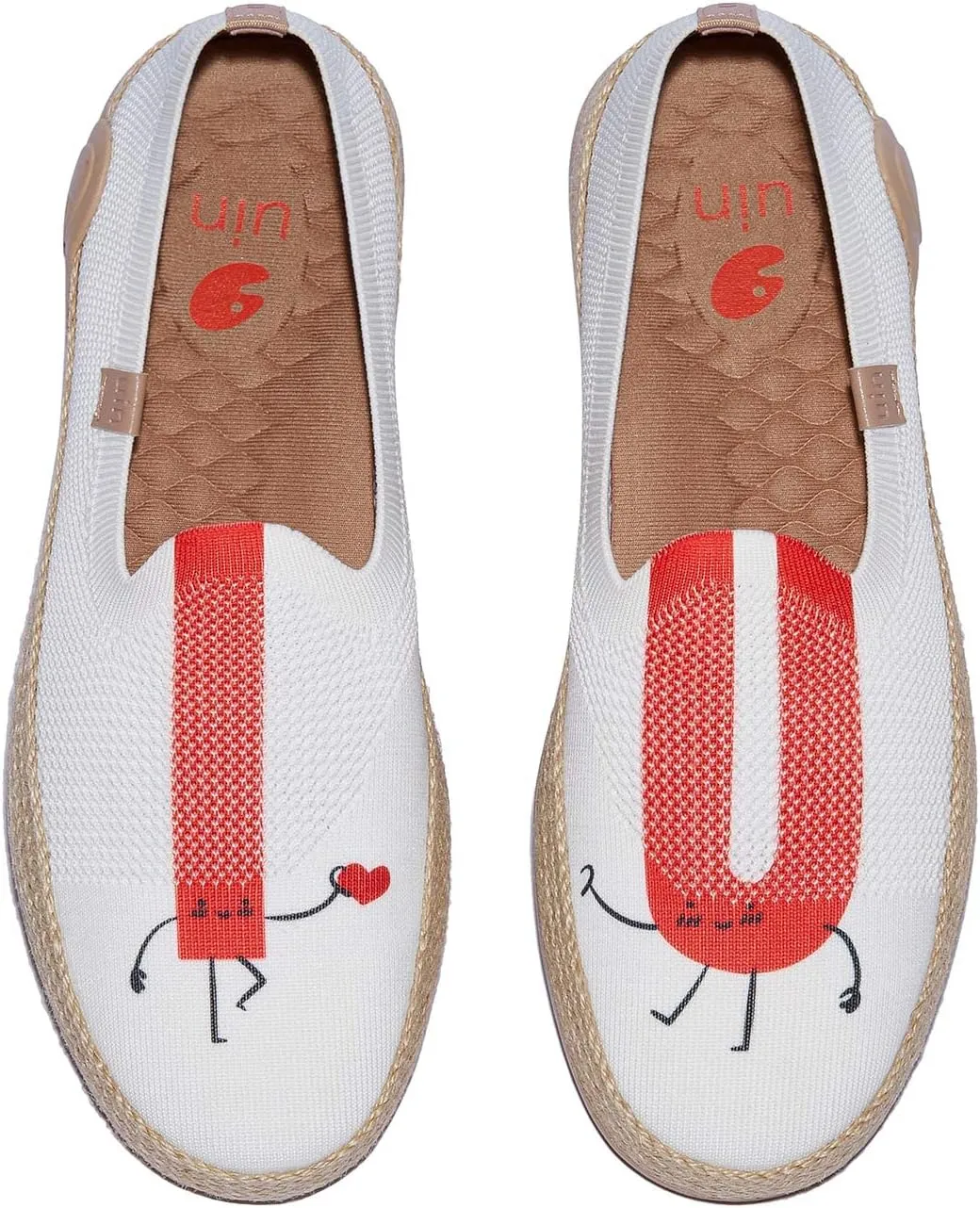 UIN Women's Espadrilles Slip On Lightweight Walking Casual Loafers Comfortable Art Painted Travel Shoes Marbella Series