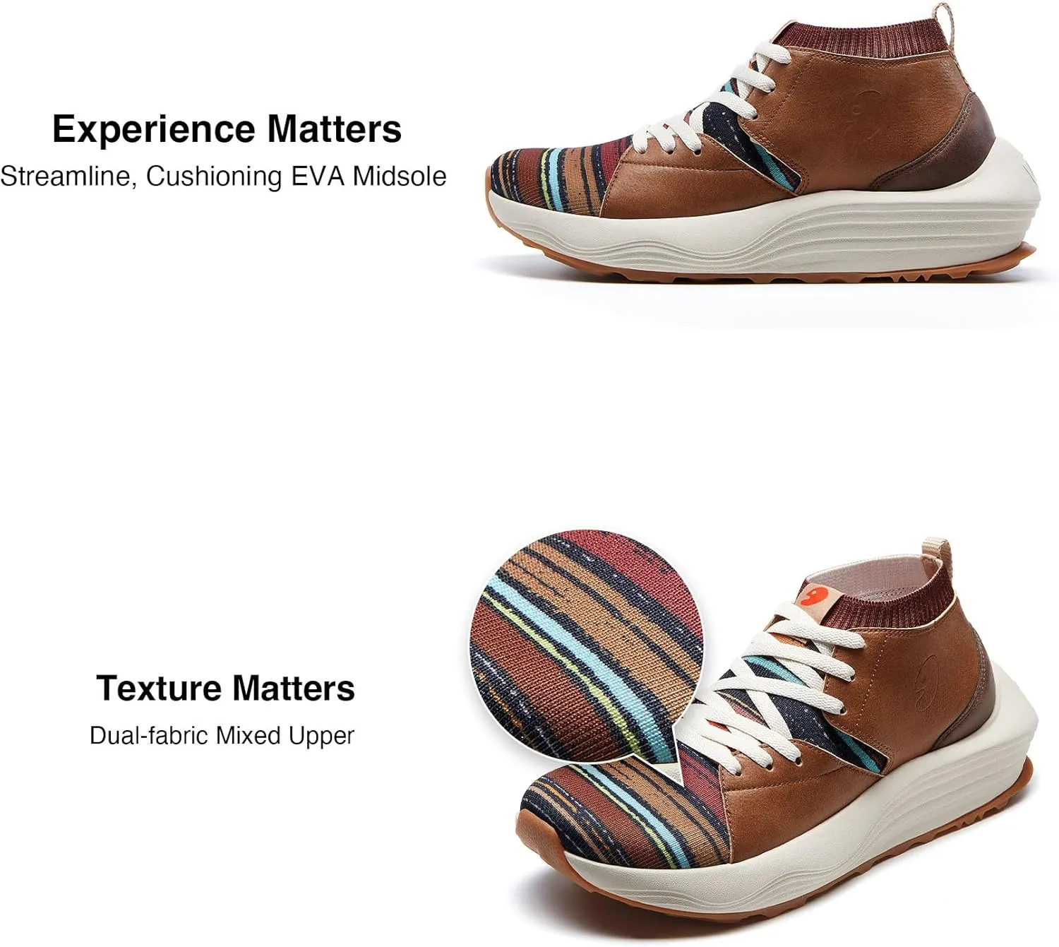 UIN Women's Fashion Sneakers Walking Art Travel Shoes Rock Layer Series