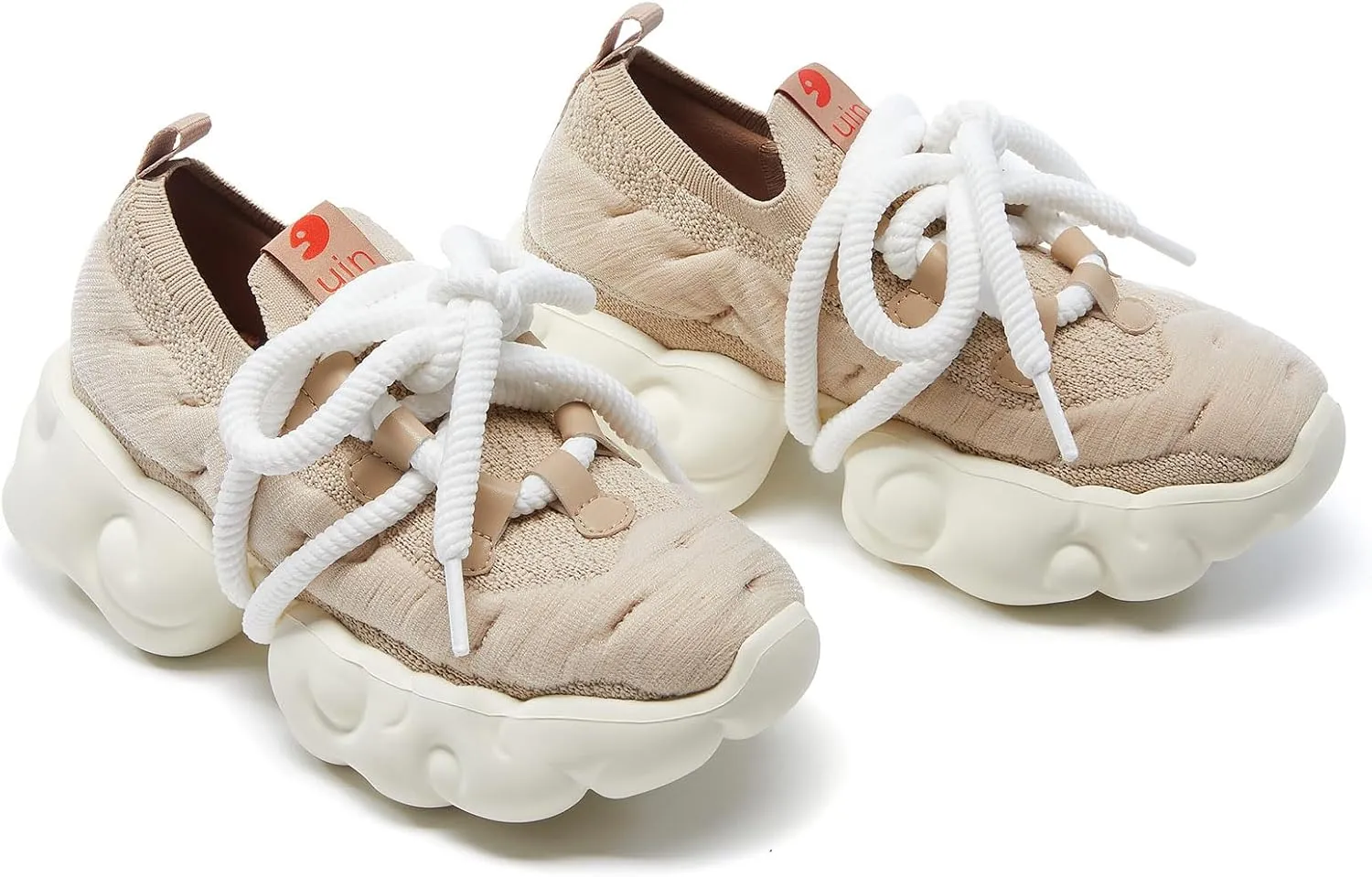 UIN Women's Platform Fashion Sneakers Chunky Walking Art Travel Shoes Cloud Series