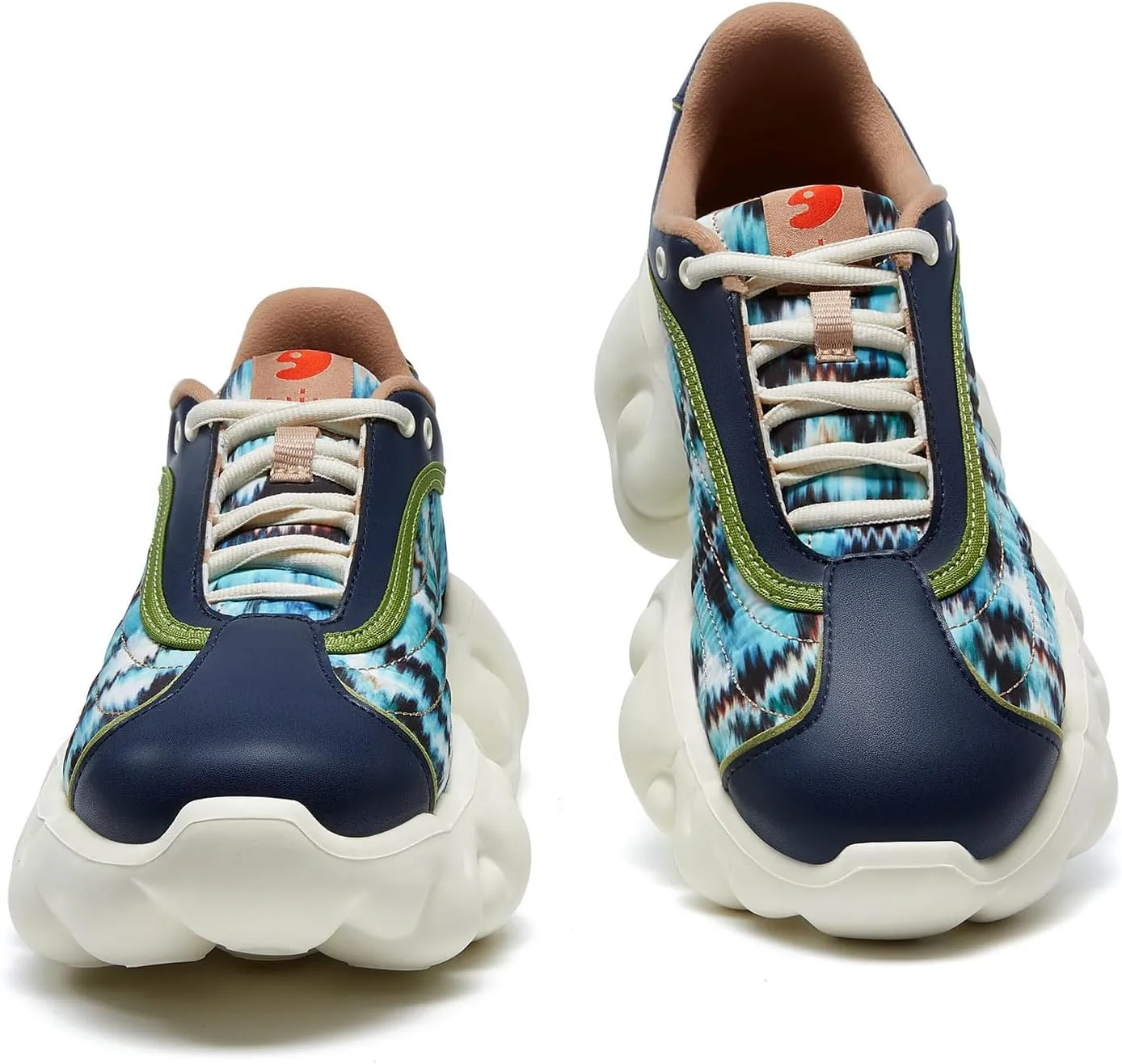 UIN Women's Platform Fashion Sneakers Chunky Walking Art Travel Shoes Cloud Series