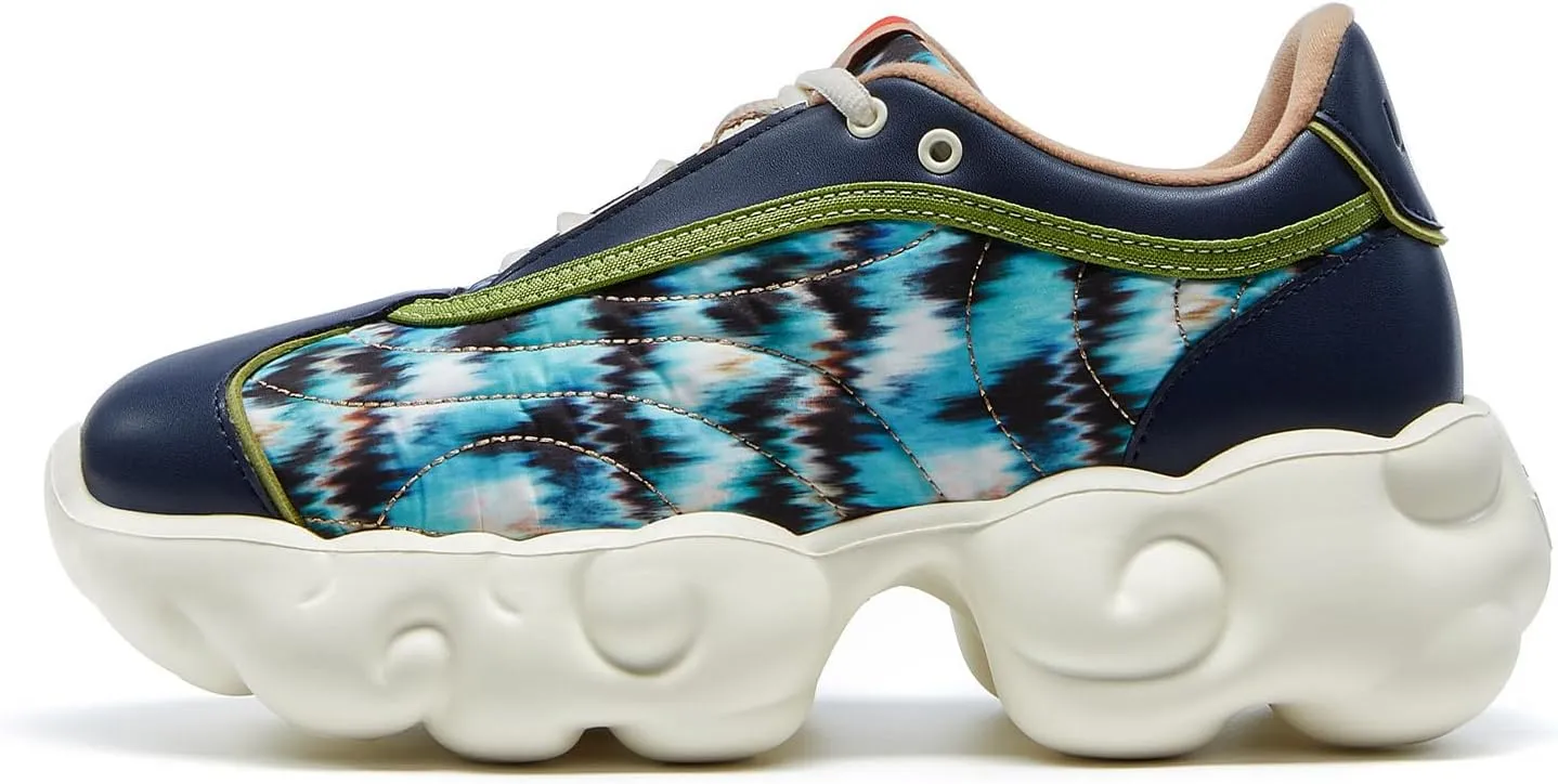 UIN Women's Platform Fashion Sneakers Chunky Walking Art Travel Shoes Cloud Series