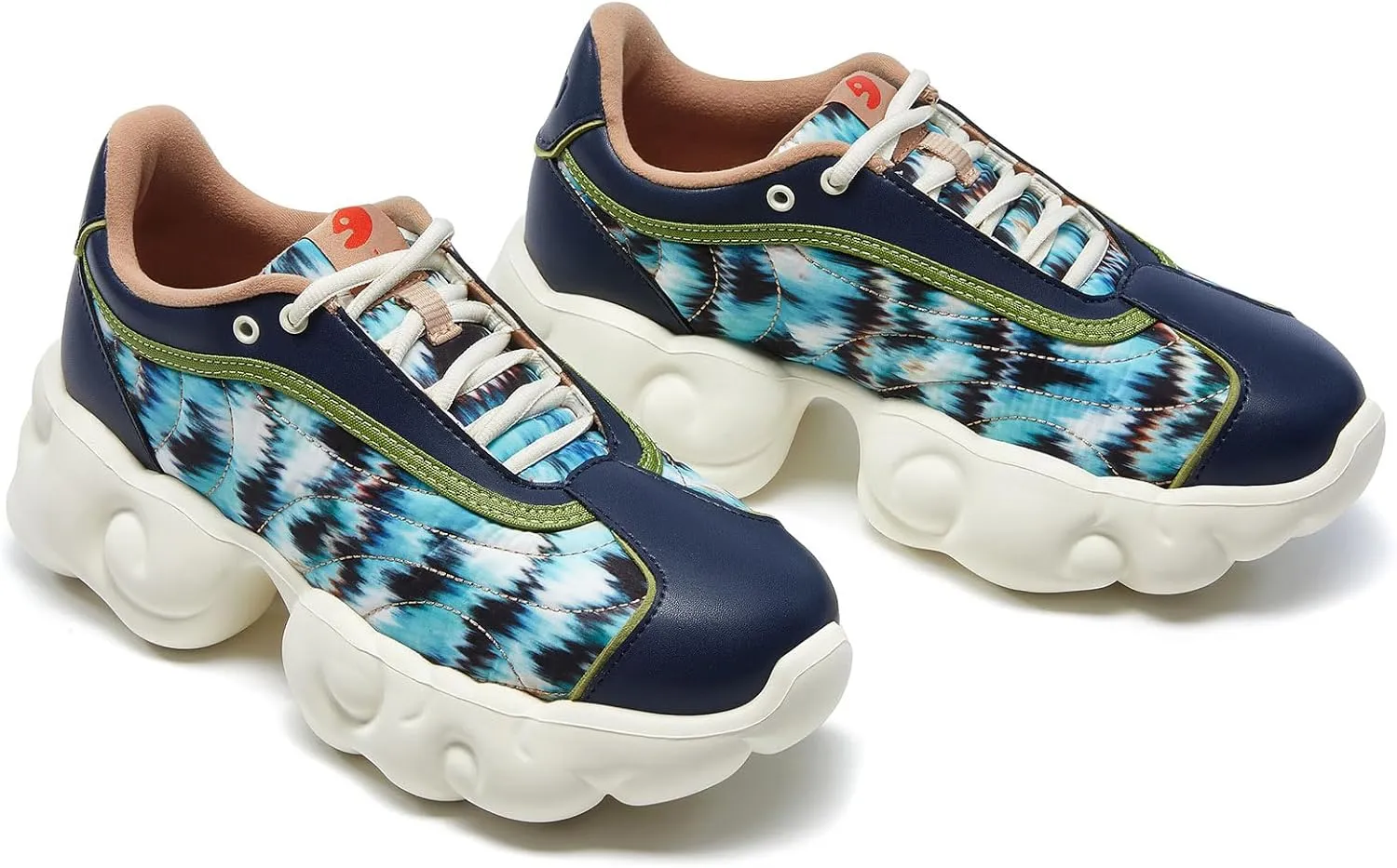 UIN Women's Platform Fashion Sneakers Chunky Walking Art Travel Shoes Cloud Series