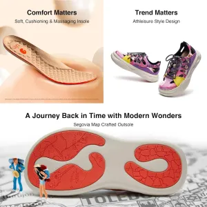 UIN Women's Skateboard Shoes Fashion Sneakers Walking Art Travel Shoes Segovia
